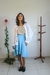 Saia Envelope Crepe Azul - Dai Code