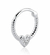 Piercing Conch Click Coração Cravejado | Prata 925