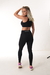 Top Fitness Feminino Preto Gola Alta Poliamida - Puxe e Repuxe