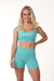 Top Fitness Feminino Verde Tame Decote Poliamida - comprar online