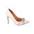 Scarpin Couro Nó Lurex Off White/ Silvia