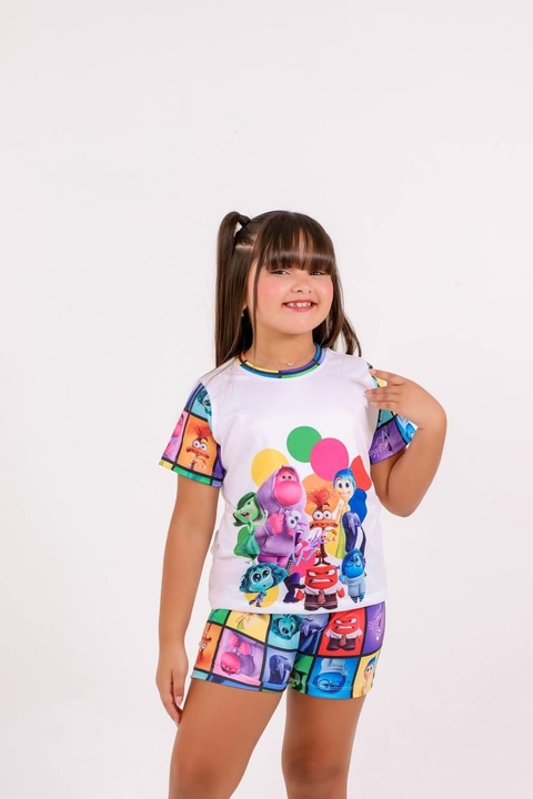 PIJAMA INFANTIL MANGA CURTA E SHORT DIVERTIDAMENTE