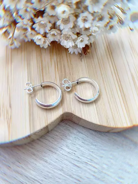 Brinco Argola M Grossa Folheado a Prata - comprar online