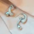 Brinco Ear Jacket Gota Cravejado + Liso Prateado na internet