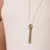 Colar Longo Oval com Franja Folheado a Ouro - comprar online