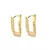 Brinco Argola Click Triângulo Cravejado Dourado na internet