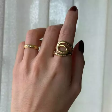 Anel Ajustável Entrelaçado Folheado a Ouro - comprar online