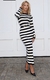 Vestido Trico p&b