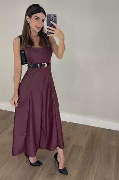 VESTIDO BÁRBARA COURO FAKE na internet