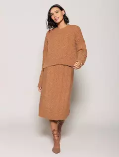 BLUSA COM TECIMENTO EM TRANÇAS E GOLA REDONDA BIAMAR - comprar online