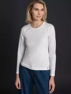 BLUSA TÉRMICA COM GOLA REDONDA E MANGAS DE CAVA POSTA BIAMAR na internet