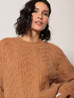 BLUSA COM TECIMENTO EM TRANÇAS E GOLA REDONDA BIAMAR