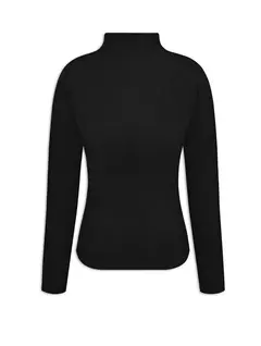 BLUSA EM FIO PLUMA CANELADA COM GOLA ROLÊ E MANGAS DE CAVA POSTA BIAMAR na internet