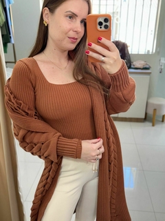 CASACO ALONGADO TRANÇADO ANSELMI - Boutique de Moça | Roupas Femininas - Novidades Toda Semana 