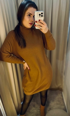 VESTIDO BIAMAR EM FIO PLUMA GOLA ALTA - Boutique de Moça | Roupas Femininas - Novidades Toda Semana 
