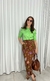 Saia Marrom Floral