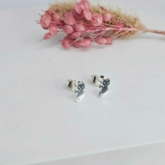 Aritos de acero blanco gatitos - comprar online