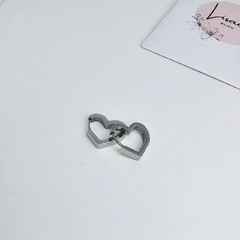 Argollas de acero corazón - comprar online