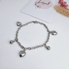 Pulsera de acero quirúrgico corazón