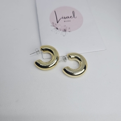 Aros dorados lisos trendy
