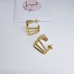 Aros de acero dorado celda - comprar online