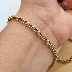 Pulsera de acero dorado rolo - comprar online