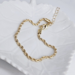 Pulsera de acero dorado singapur - comprar online