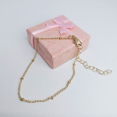Pulsera de acero dorado mini eslabones - comprar online