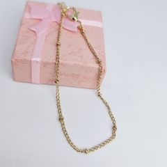 Pulsera de acero dorado mini eslabones