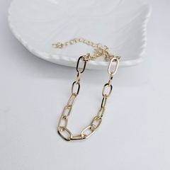 Pulsera de acero dorado figaro - comprar online