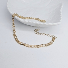 Pulsera de acero dorado tres uno - comprar online