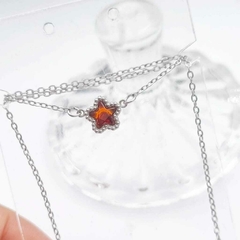 Cadena de acero quirúrgico dije flor - comprar online