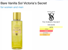 Body Mist Bare Vanilla SOL by Victoria’s Secret 250ml na internet