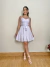 Vestido Branco Curto com Faixa Branco Em Viscose - comprar online