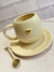 Taza corazón con oro - Nelart Ceramica