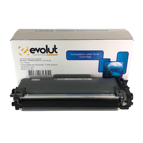 Cartucho Toner Compatível Brother, TN410, TN420, TN450, HL-2130, DCP-7065DN, 2.6k, Evolut