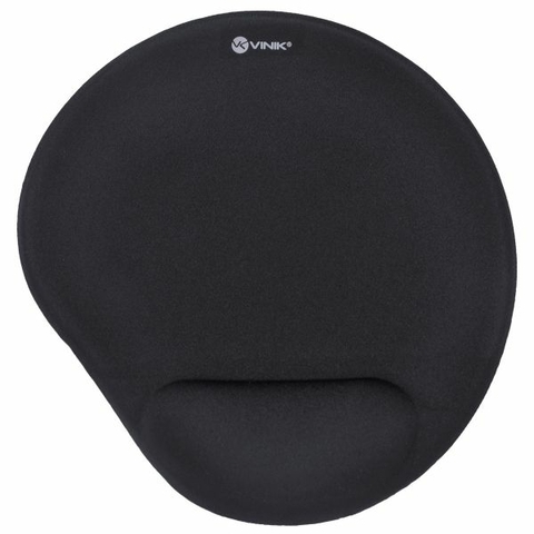 Mouse Pad, Com Apoio De Pulso Em Gel, Preto - (220x180mm) - AC021 - Vinik