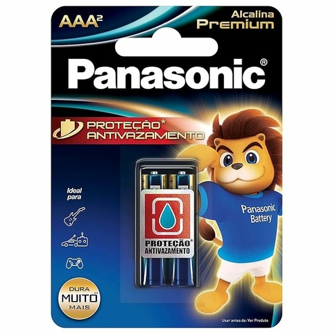 Pilhas Alcalina Premium AAA, 1,5V, LR03EGR/2B96, 2 unidades - LR03EGR/2B - Panasonic