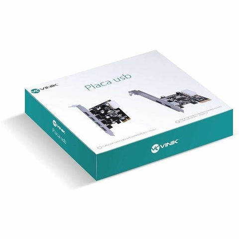 Placa PCI-E Express, Com 4 Portas, USB 3.0, 5Gbps - PU30-4 - Vinik