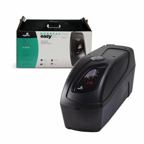 Nobreak Senoidal Easy Way PRO CBU-TI, 1400VA, Entrada Bivolt, Saída 115V, 10 Tomadas, Preto - 20NEP4035 - Ragtech