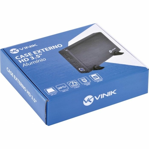 Case Vinik Para HD Externo 3,5´´, SATA, USB 3.0, Preto - 24387