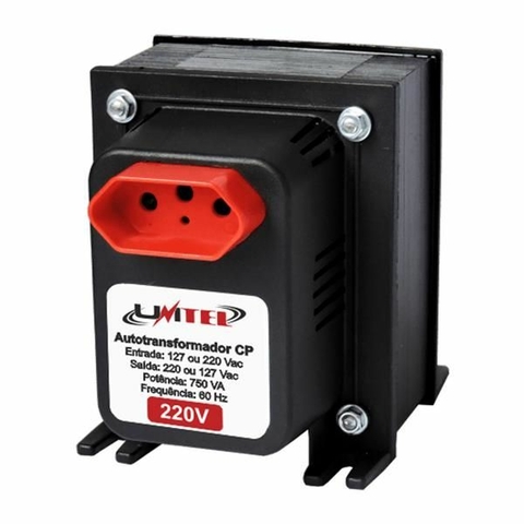 Auto Transformador 750VA, Bivolt, Série Ouro, 60Hz, Preto - 110 - Unitel