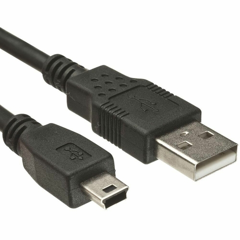 Cabo USB AM x Mini USB, 480 Mbps, Smartphone, Carregadores USB, 1,8 M, Preto - 4074 - Leadership