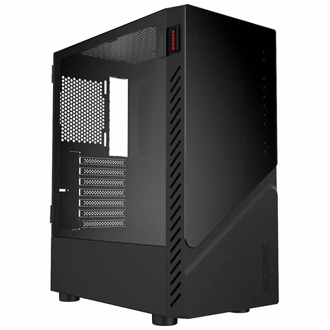 Gabinete Gamer Set Black Vulcan, RGB, Lateral Em Vidro, S/fonte - GSBVPBR - Pcyes