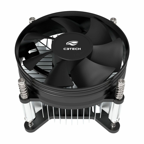Cooler Fan Intel LGA 1156/1155/1150/1151, 7 Lâminas, 3 Pinos MB, Preto - FC-20BK - C3Tech