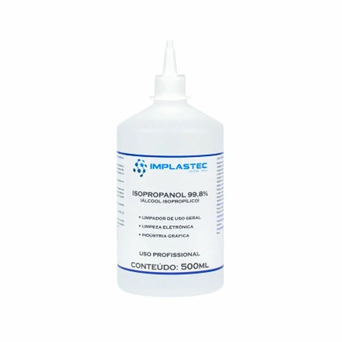 Alcool Isopropilico 99,8%, Para Limpeza de Eletronicos, 500ML - PAIP050024 - Implastec