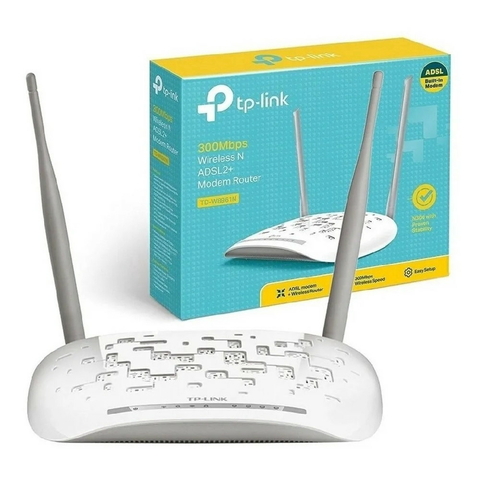 Modem Roteador Wireless Tp-link, N ADSL2+, 300Mbps - TD-W8961N