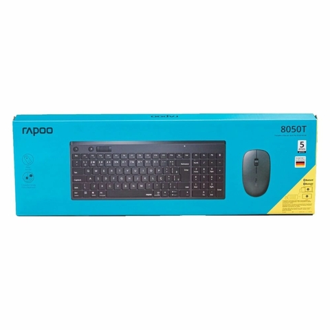 Kit Teclado + Mouse, USB, Bluetooth ou Wireless, ABNT2, 1300 DPI, Preto - RA003 - Rapoo