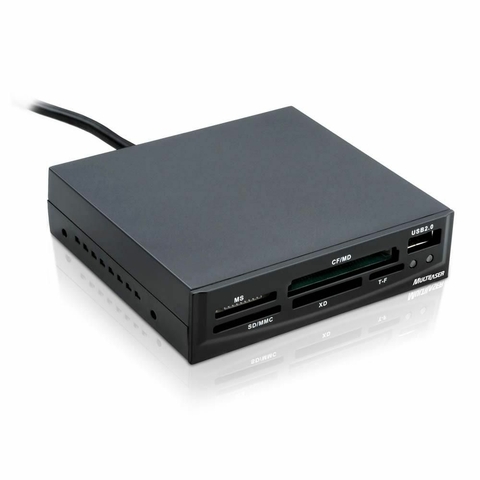 Leitor De Cartão USB 2.0, Interno SD, Micro SD, MS, M2, e TF - AC069 - Multilaser