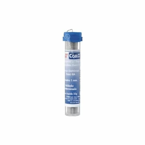 Solda Estanho Tubinho 22G 1.0MM, Prateado - 1248401 - Cobix
